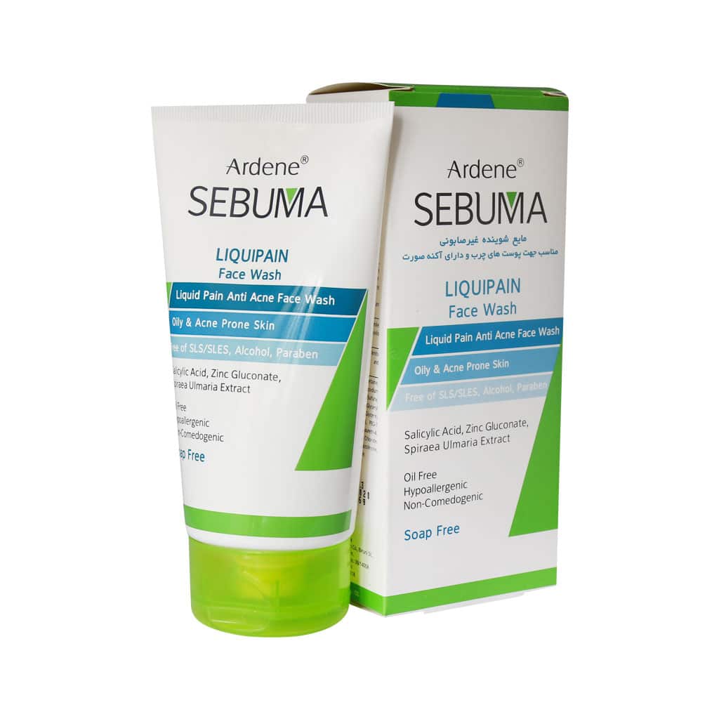Ardene-Sebuma-Liquipain-Face-Wash مایع شوینده غیرصابونی صورت سبوما مناسب پوست چرب آردن - تصویر 1