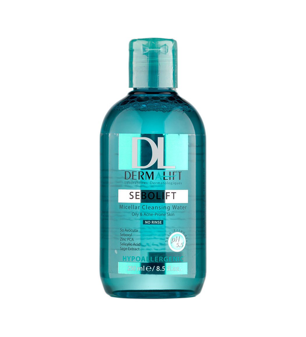 Dermalift-Sebolift-Hypoallergenic-Micellar-Cleansing-Water-For-Oily-And-Acne-Prone-Skin-250ml-Khanoumi-20231211163649126 میسلار واتر مناسب پوست چرب درمالیفت - تصویر 1