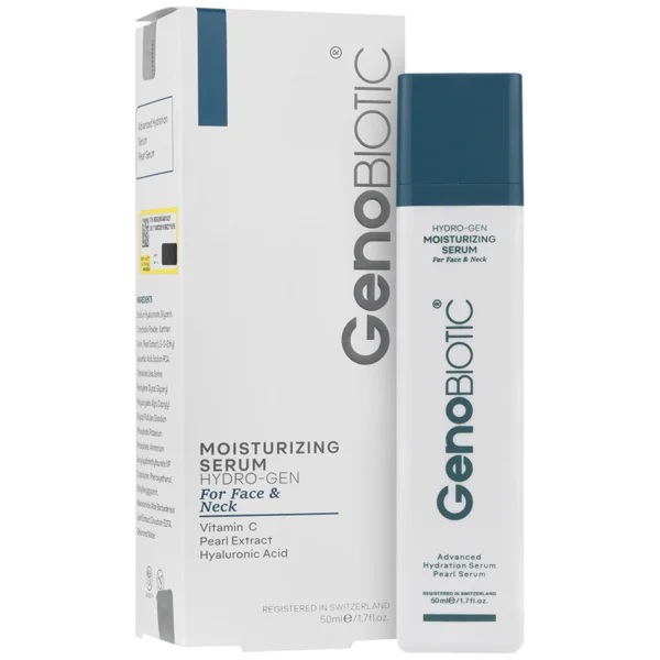 سرم رطوبت رسان پوست صورت وگردن ژنوبایوتیک مدل  moisturizing - تصویر 1