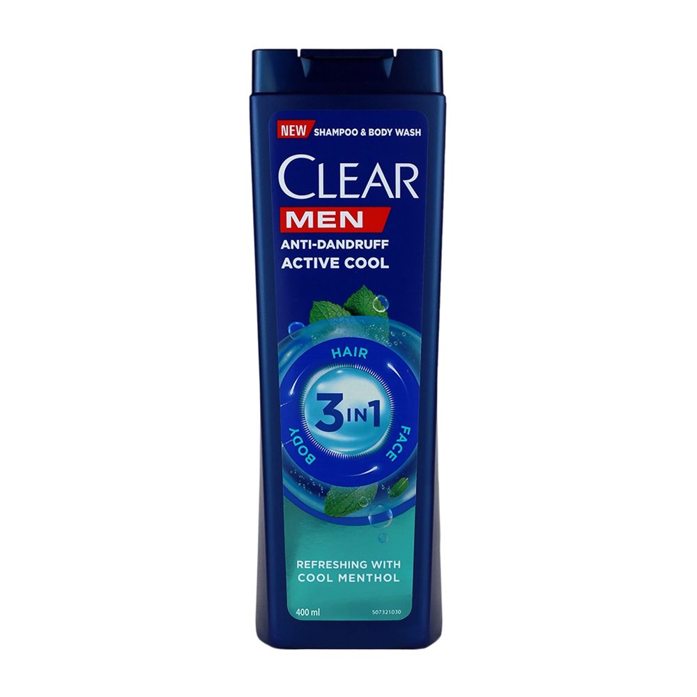 7788 شامپو ضد شوره 3 در 1 آقایان کلیر برای انواع پوست و مو 400ml - تصویر 1