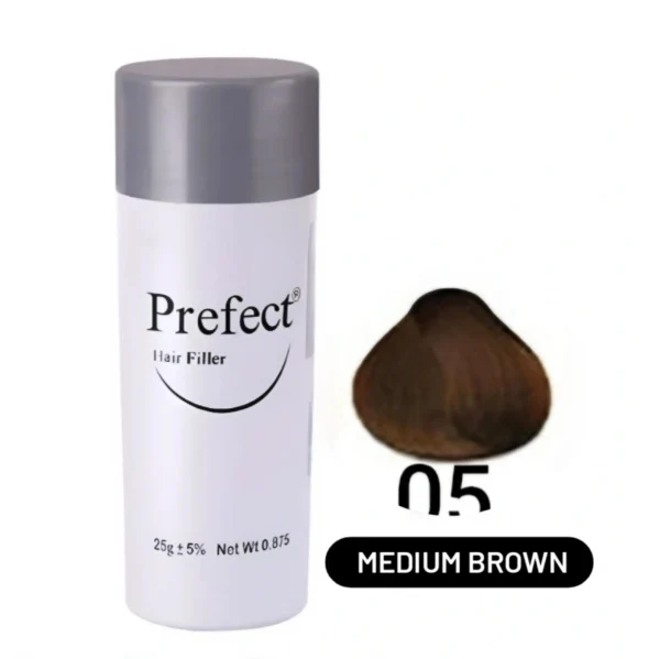 پودر پر پشت کننده مو پرفکت شماره PREFECT MEDIUM BROWN 05 - تصویر 1