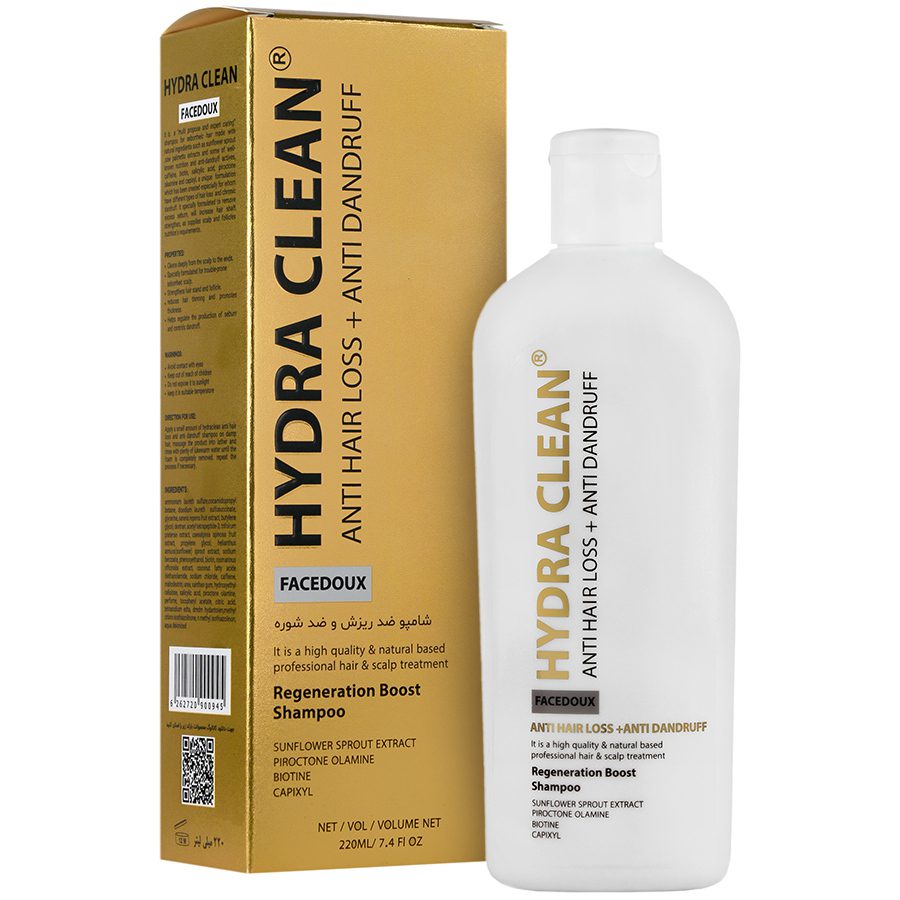 1542352900820244311 شامپو ضد ریزش و ضد شوره هیدراکلین فیس دوکس 220 میلی لیتر - تصویر 1