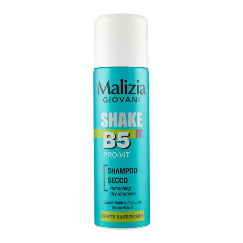 malizia-shake-b5 شامپو خشک مالیزیا 200میل مدل Shake B5 Pro-Vit - تصویر 1