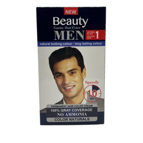 شامپو-مردانه-بیوتی2-1 کیت رنگ موی گیاهی مردانه بدون آمونیاک بیوتی شماره 1 رنگ مشکی - تصویر 1