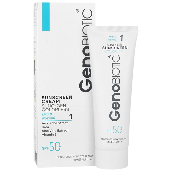 1 کرم ضد آفتاب پوست خشک ژنوبایوتیک SPF50 حجم 50 گرم - تصویر 1