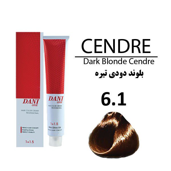 6.1 رنگ مو دنی وان سری دودی شماره6/۱بلوند دودی تیره ۱۰۰میل - تصویر 1