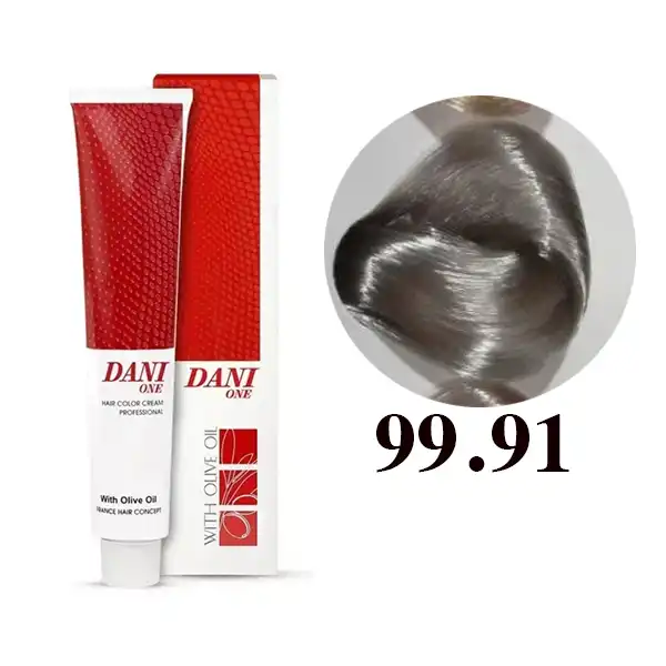 99.91 رنگ مو دنی وان سری هایلایت شماره 99/91 نقره ای متال حجم ۱۰۰ میلی لیتر - تصویر 1