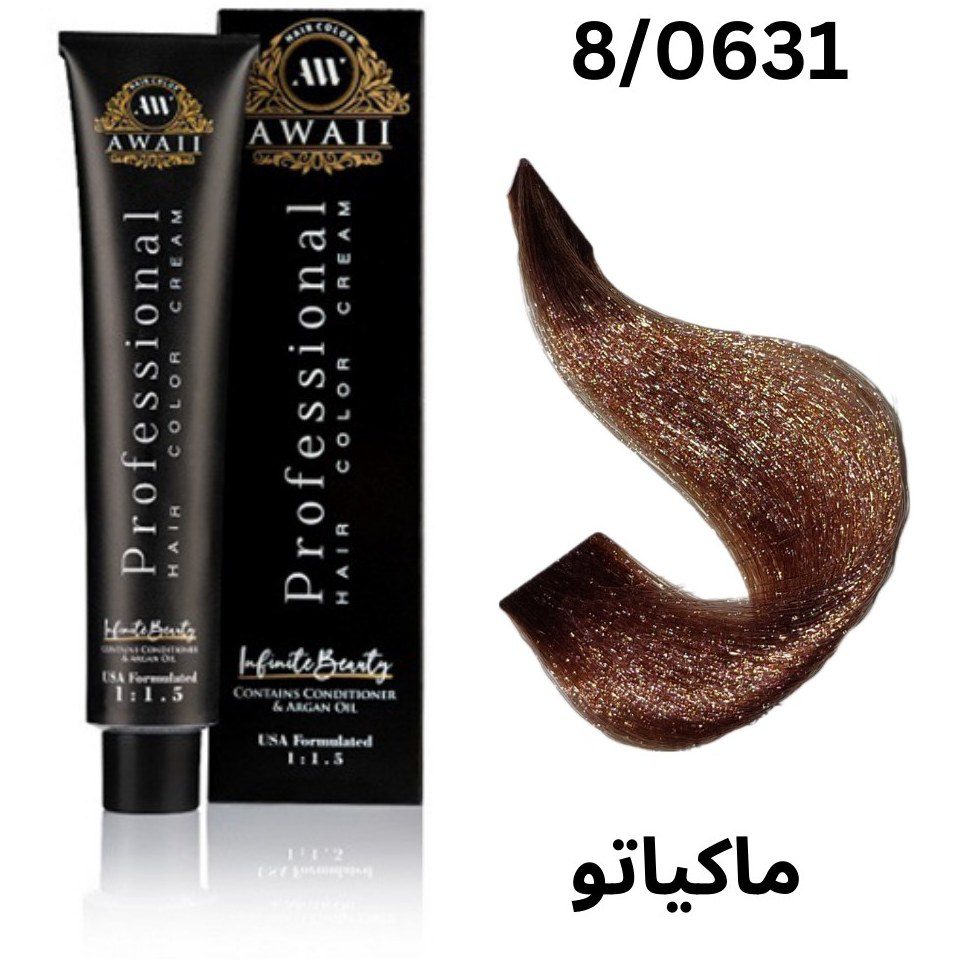 AWK8Ym_lPDYeFrSy رنگ مو کم آمونیاک شماره ۸/0631ماکیاتو آوایی حجم۱۲۰میل - تصویر 1