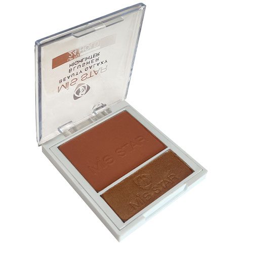 blush06 رژ گونه و هایلایتر میس استار8گرم Mis Star - تصویر 1