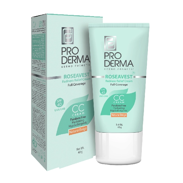 proderma-cc-cream CCکرم پوشاننده رنگی SPF40 پرودرما پوست معمولی و حساس - تصویر 1